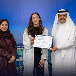 Honoring the students by the President 13-5